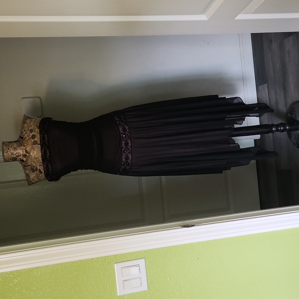 Pink and black Dress